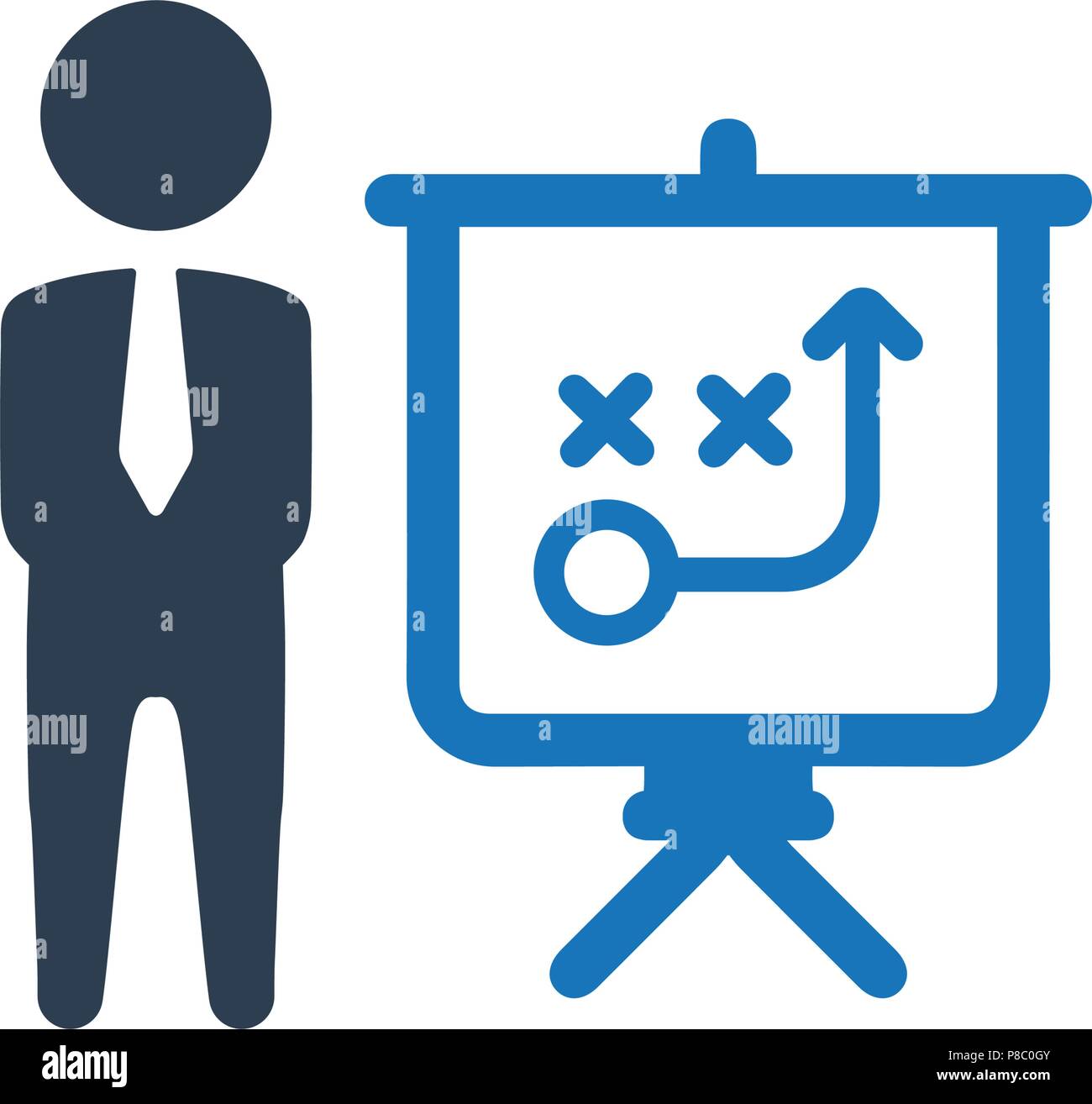 Presenting Business Planning Icon Stock Vector Image & Art - Alamy