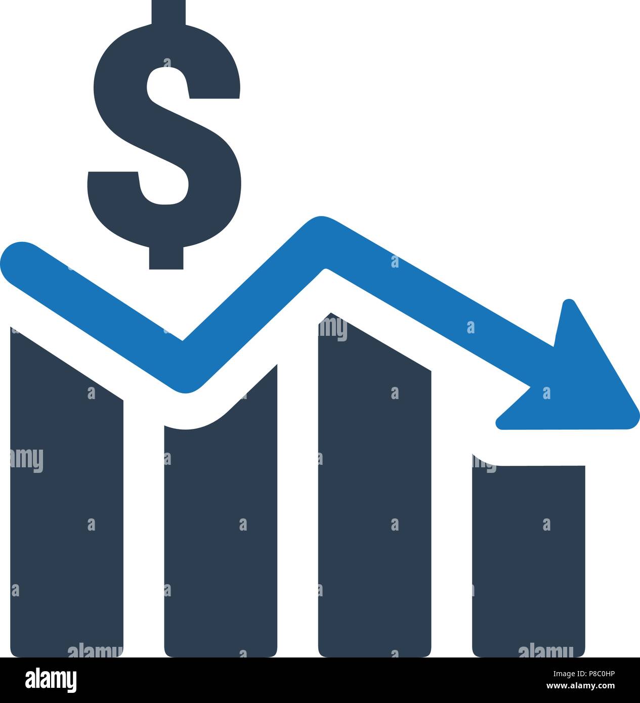Financial Loss Icon Stock Vector Art Illustration Vector - 
