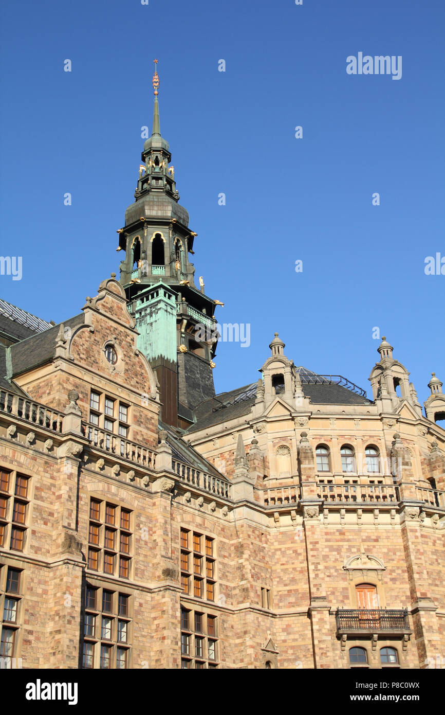 Stockholm, Sweden. Famous old building Nordic Museum (Nordiska museet) at Djurgarden island