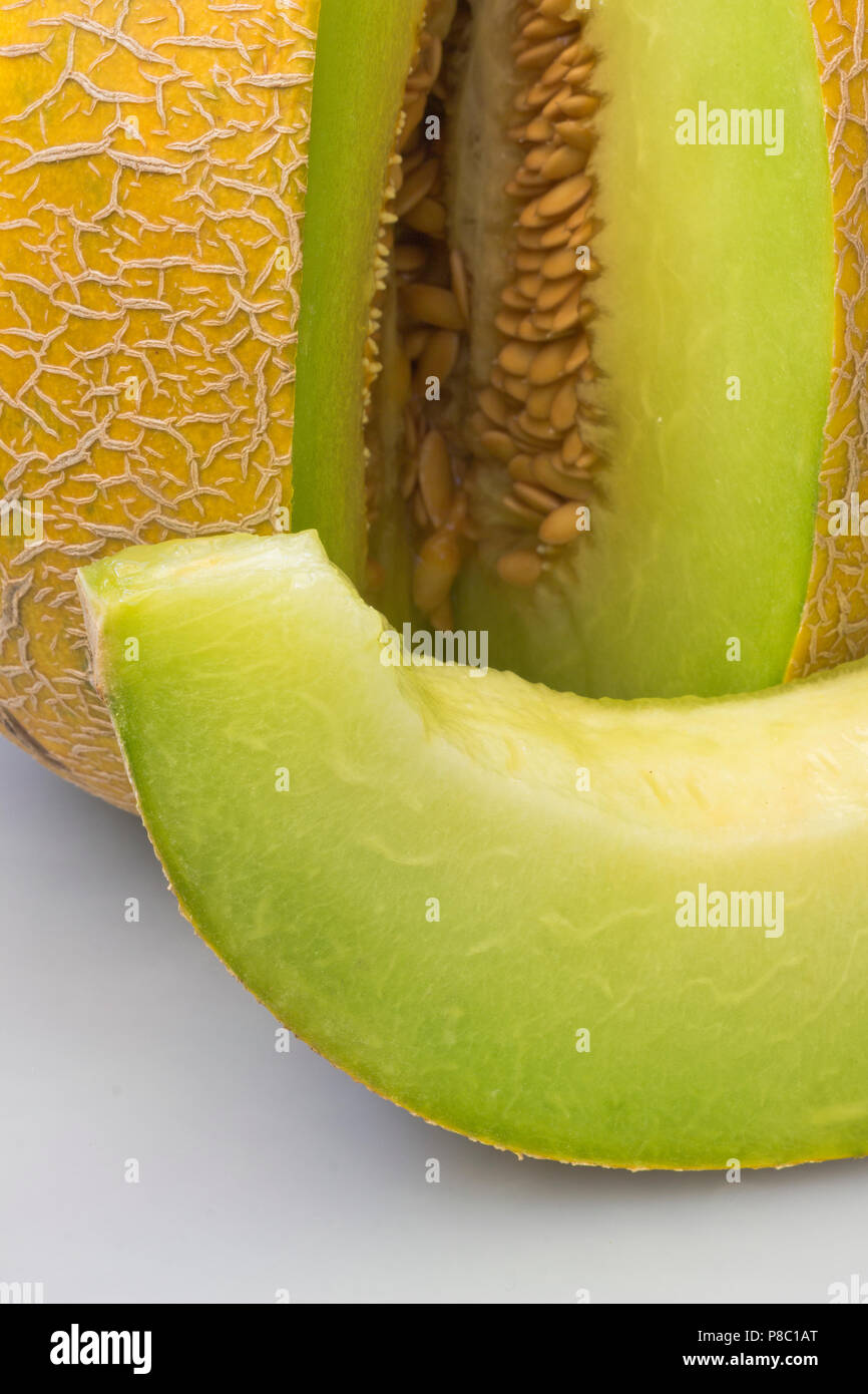 Honeydew melon.Slice of melon Stock Photo