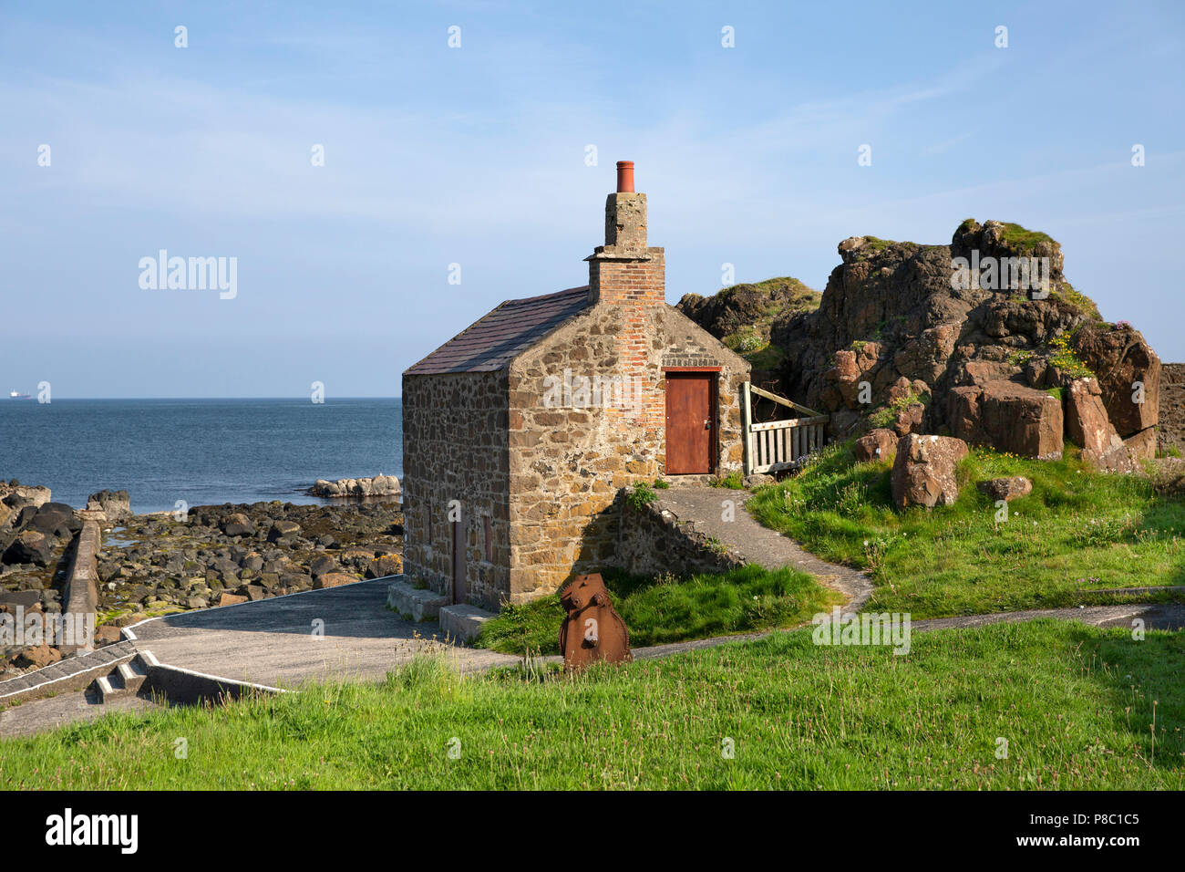 UK, Northern Ireland, Co Londonderry, Portstewart, The Berne, Fisherman’s landing place Stock Photo
