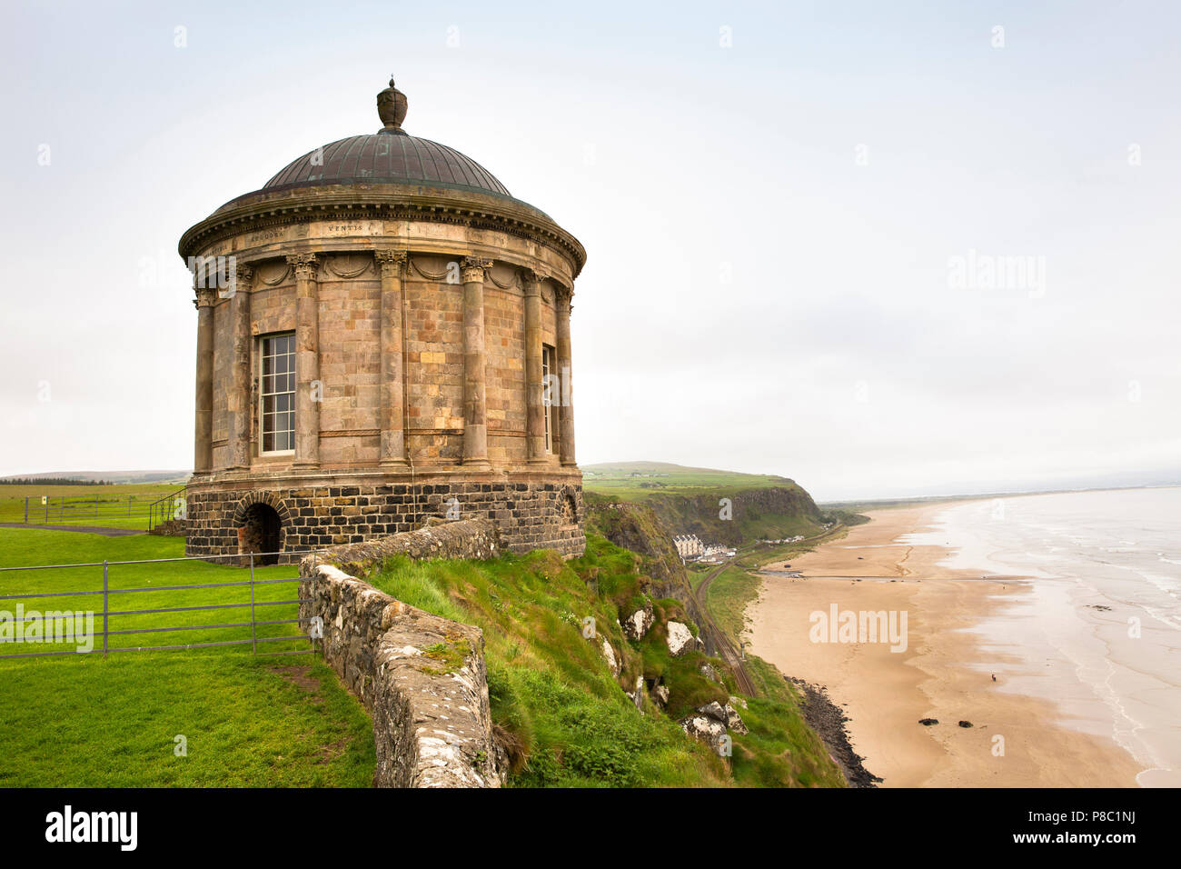 UK, Northern Ireland, Co Londonderry, Castlerock, Downhill Demesne, Mussenden Temple Stock Photo