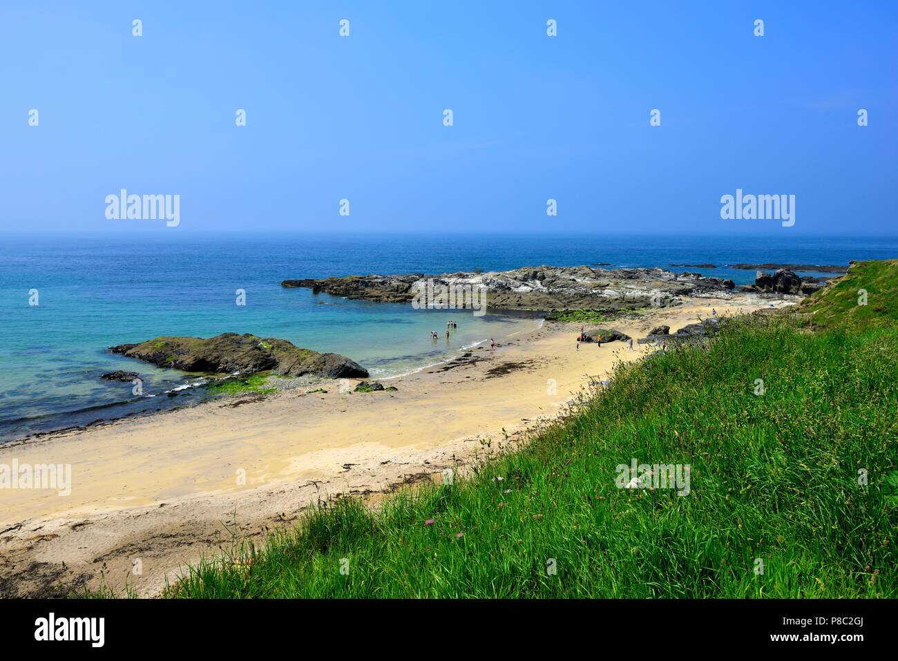 Godrevy beach,Gwithian,Godrevy heritage coast,Cornwall,England,UK Stock
