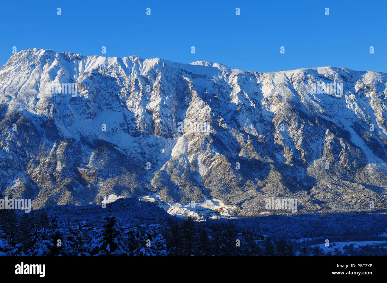 Mountain panorama Ritzlerhof Hotel, Sautens, Ötztal, Tirol, Austria Stock Photo