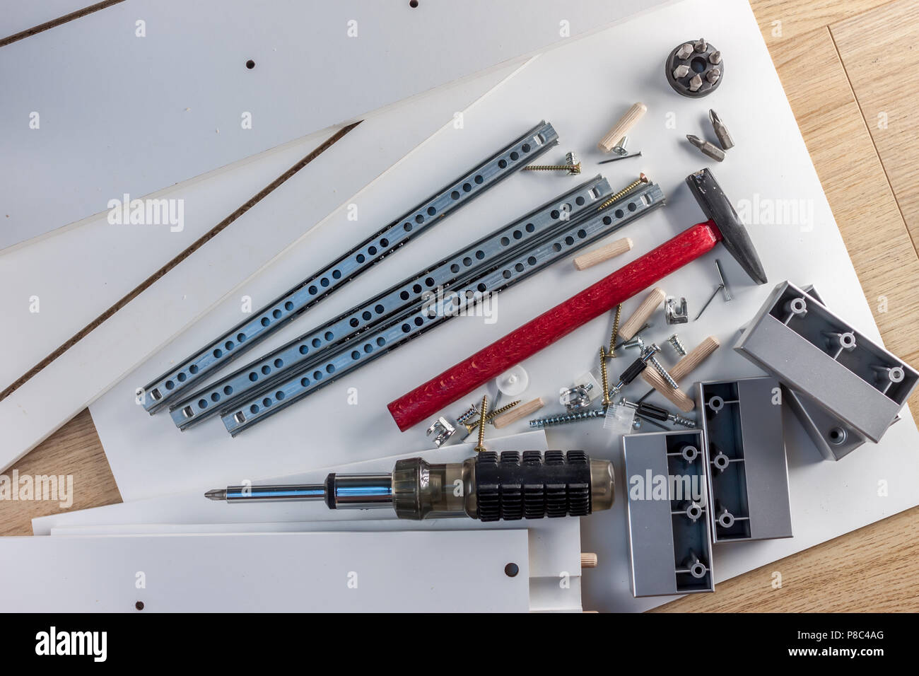 furniture assembly parts Stock Photo Alamy