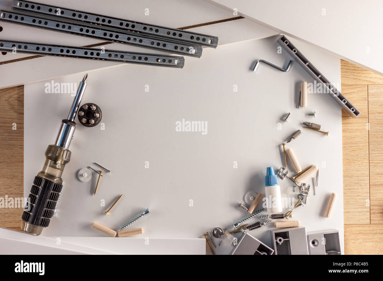 furniture assembly parts Stock Photo Alamy