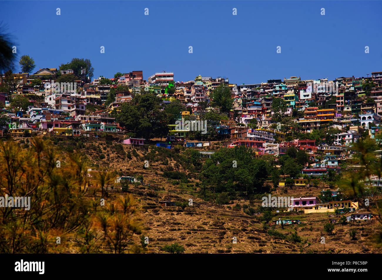 Almora town on Kumaon Hills, Uttarakhand, India Stock Photo