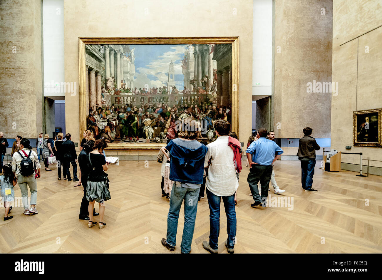 Inside Louvre Museum in Paris, France. Stock Photo