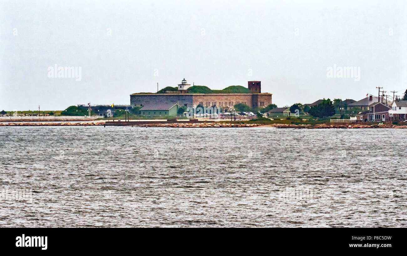 Fort Rodman Old Stone Civil War Fort Entrance New Bedford Harbor