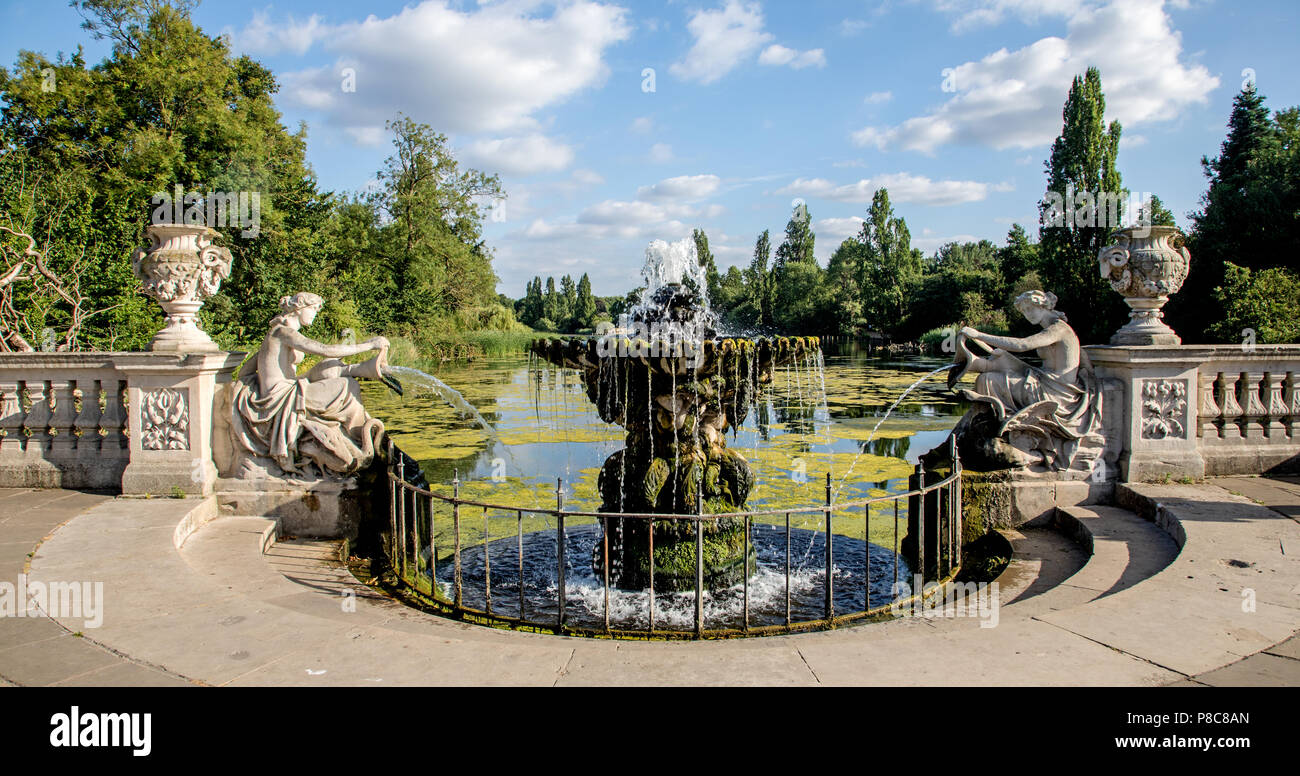 The Italian Water Gardens Hyde Park London UK Stock Photo