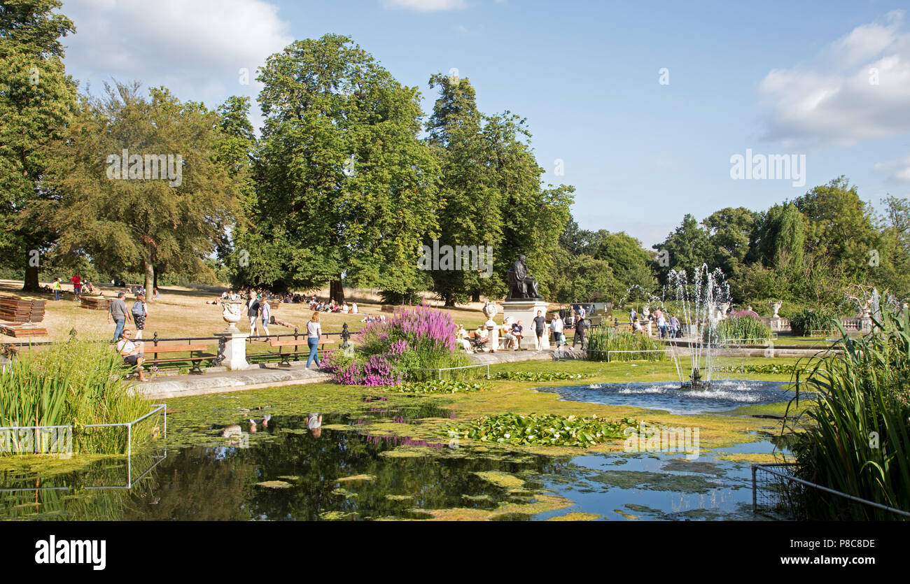 The Italian Water Gardens Hyde Park London UK Stock Photo