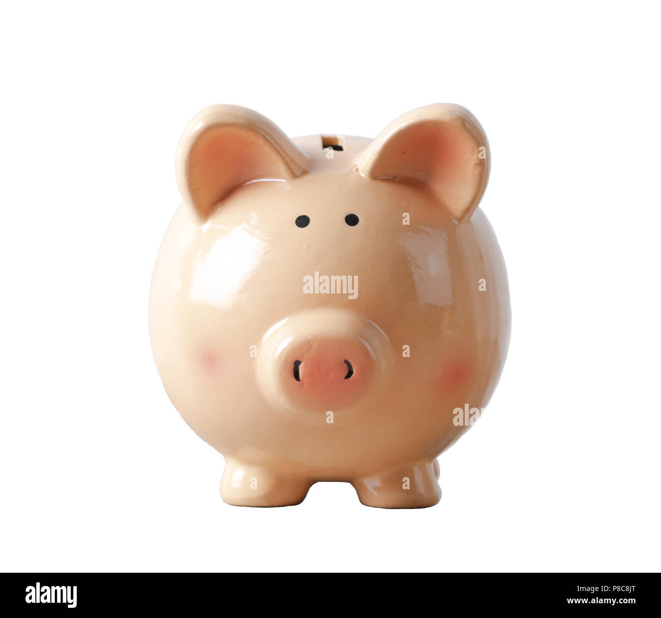 The Piggy bank on a white background. Saving concept Stock Photo