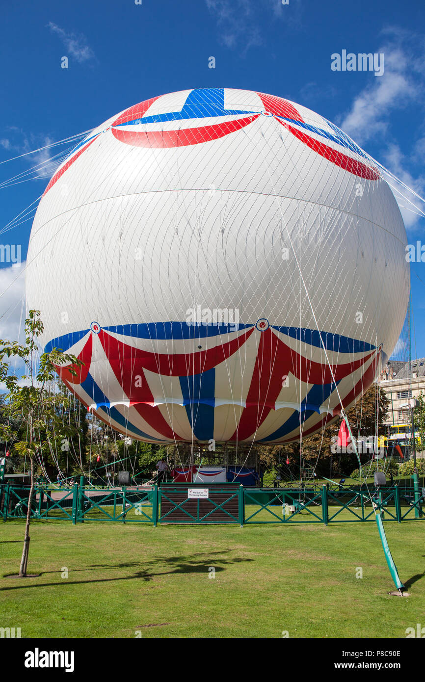 secured hot air balloon Bournemouth England UK Stock Photo Alamy
