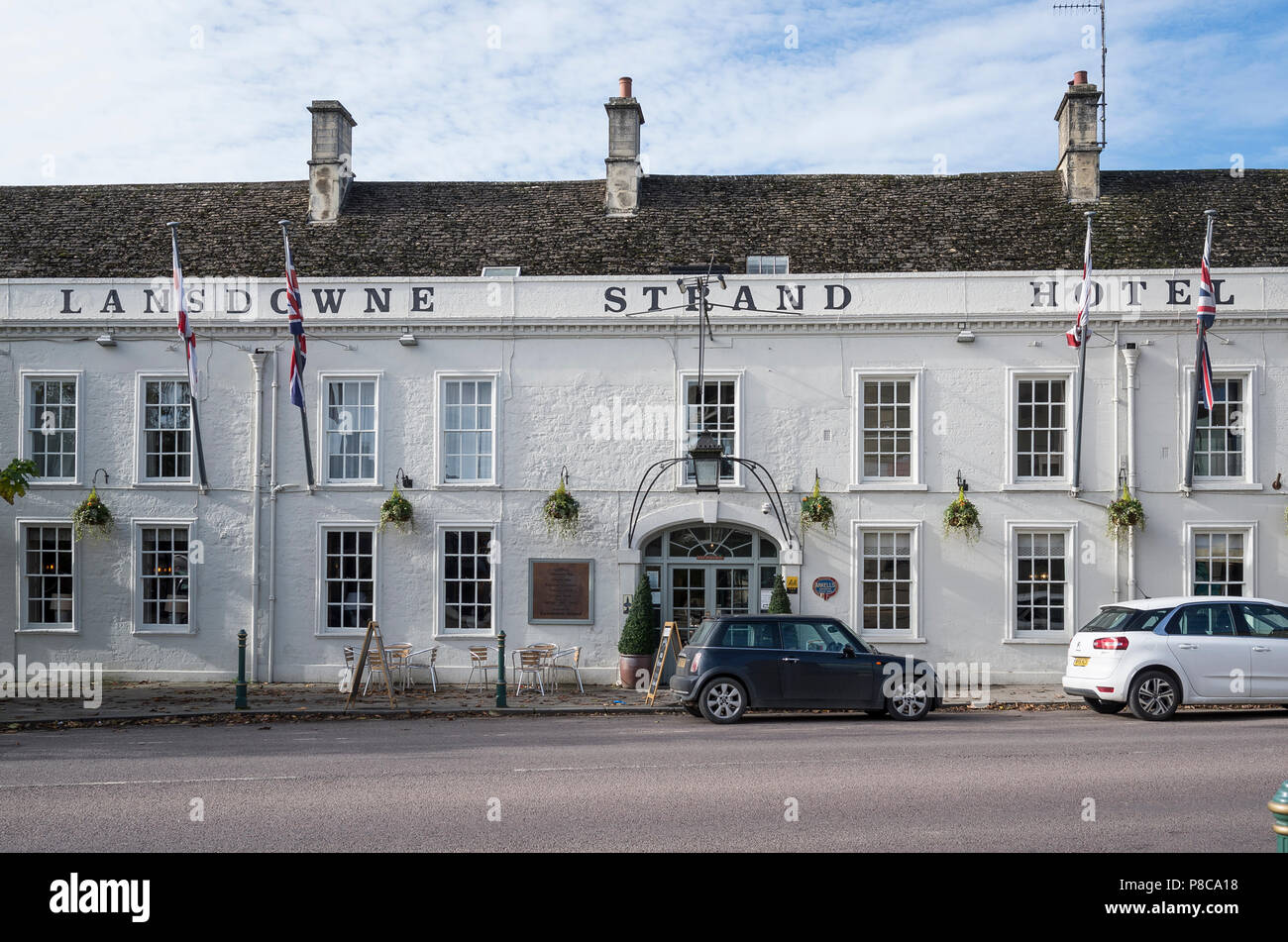 Front of the Lansdowne Strand hotel in Calne Wiltshire England UK Stock Photo