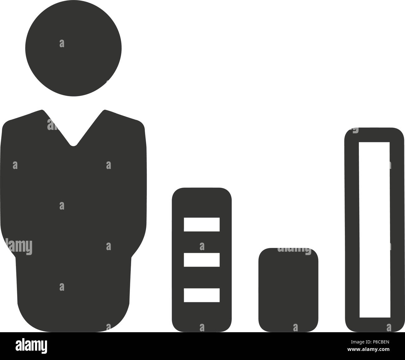 Business Graphical Report Icon Stock Vector