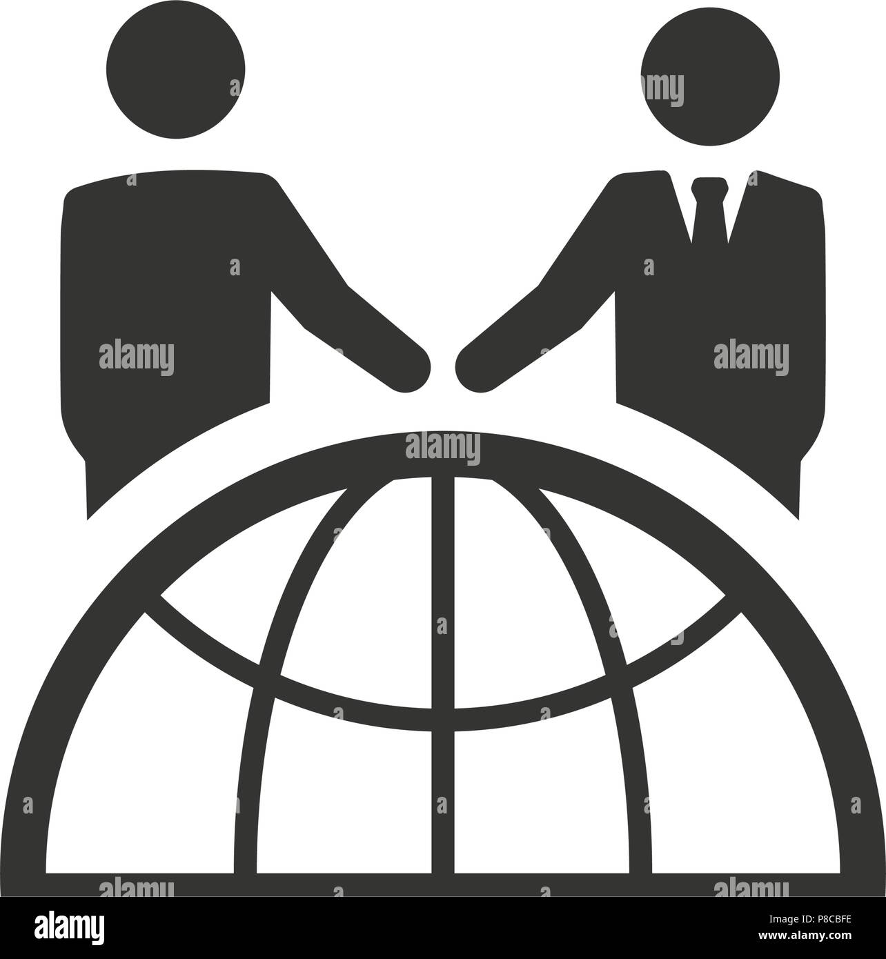 Worldwide Business Icon Stock Vector