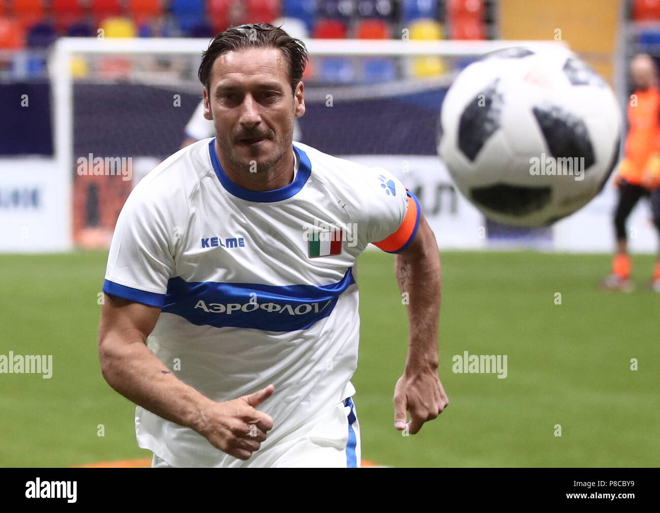 Moscow Russia 10th July 18 Moscow Russia July 10 18 Francesco Totti Of Team Italy In A Group Stage Match Against Team Stars At The 18 Legends Super Cup International Football
