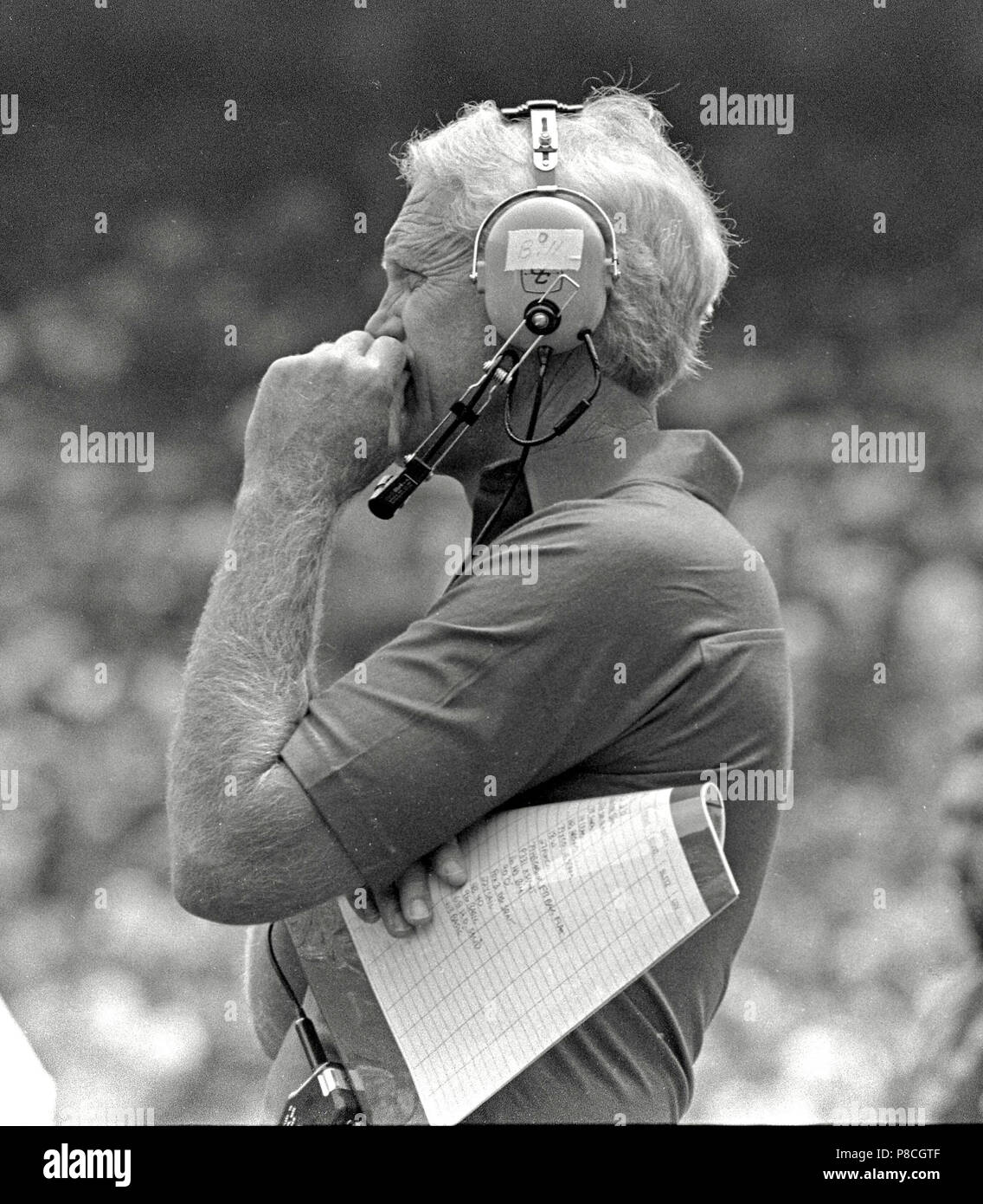 San Francisco, California, USA. 14th Aug, 1983. San Francisco 49ers vs. New England Patriots at Candlestick Park Sunday, August 14, 1983. Pre-season Game. 49er Head Coach Bill Walsh. Credit: Al Golub/ZUMA Wire/Alamy Live News Stock Photo