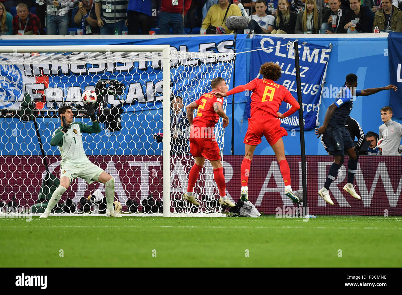 St Petersburg Russia 10th July 2018 Samuel Umtiti Fra Right