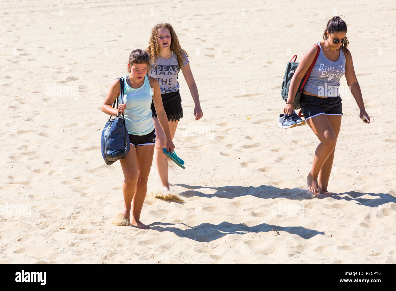 teens wearing flip flops