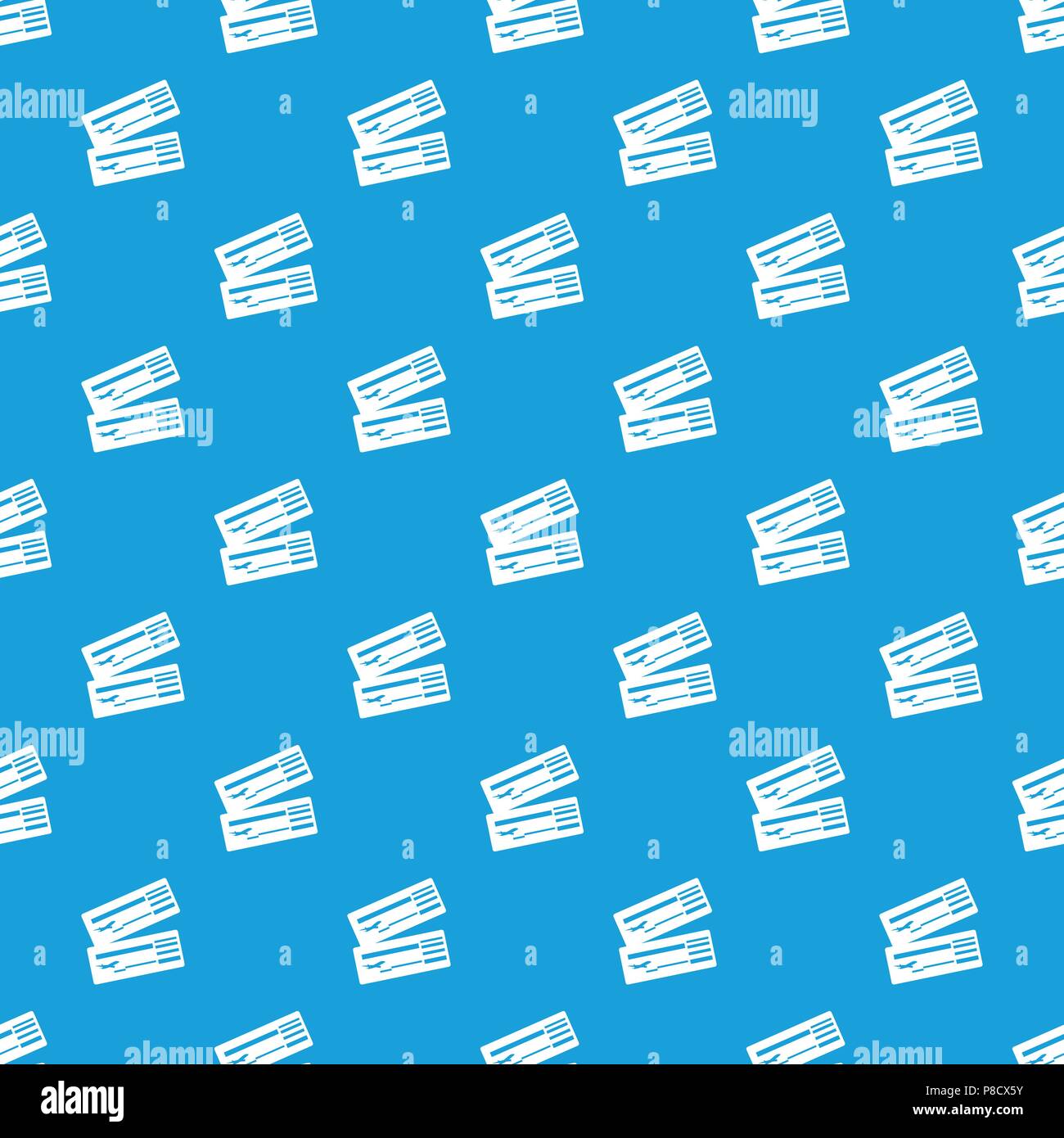 Air ticket pattern vector seamless blue Stock Vector