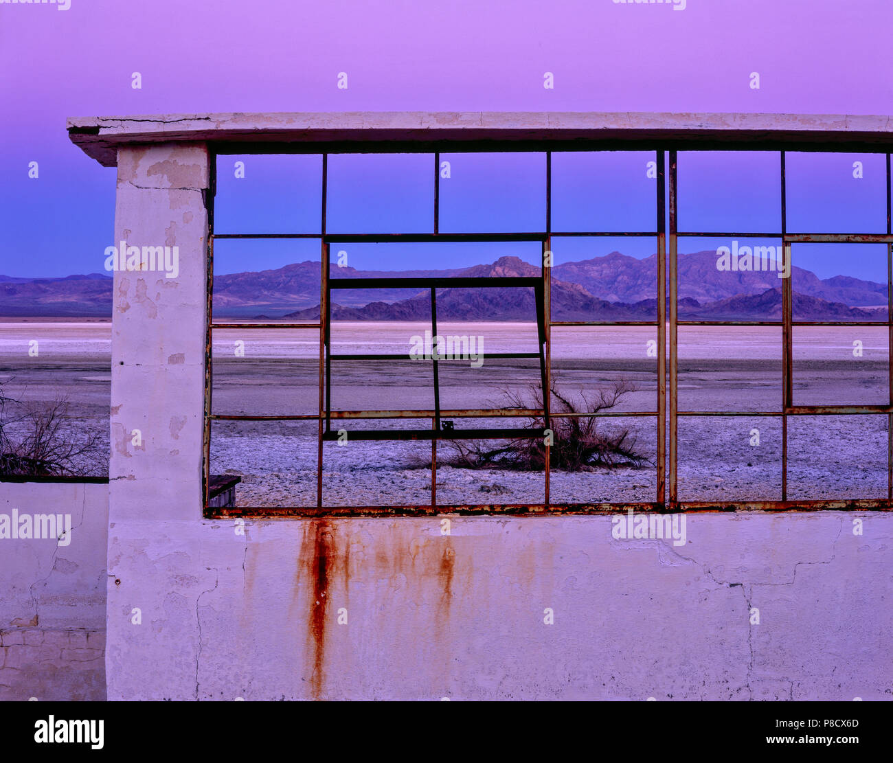 Dawn,Bath Ruins, Zzyzx Mineral Springs, Soda lake, Mojave National