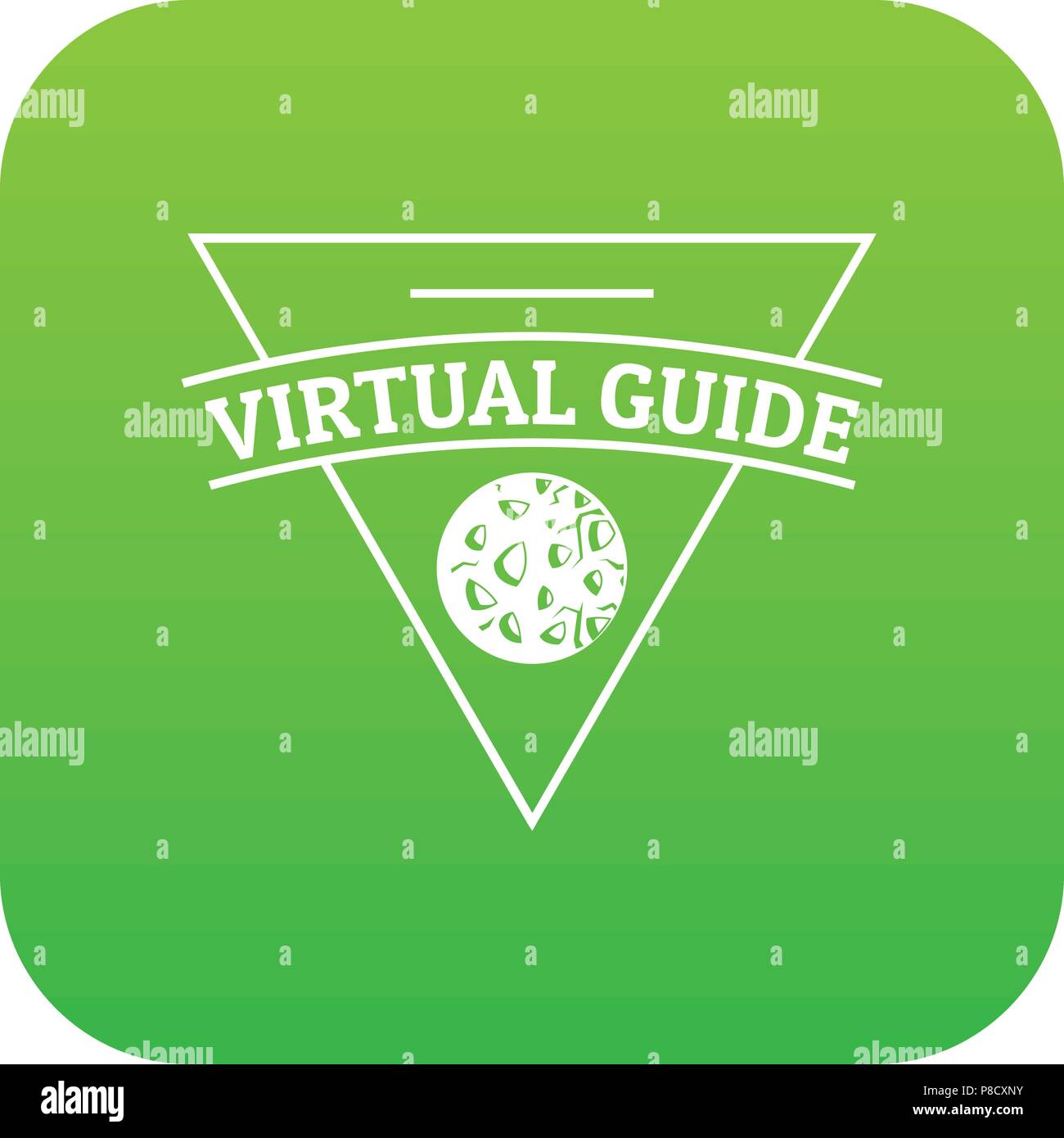 Virtual guide icon green vector Stock Vector Image & Art - Alamy