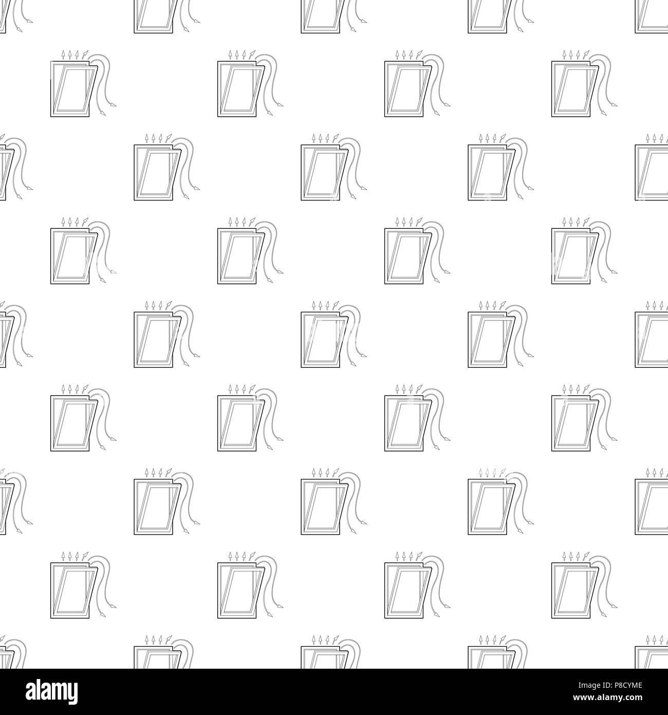Window ventilation icon, outline style Stock Vector