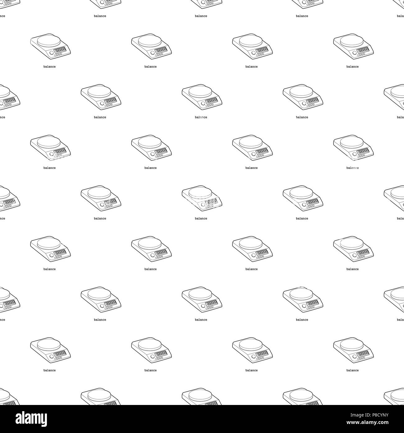 Electric scales icon outline Stock Vector