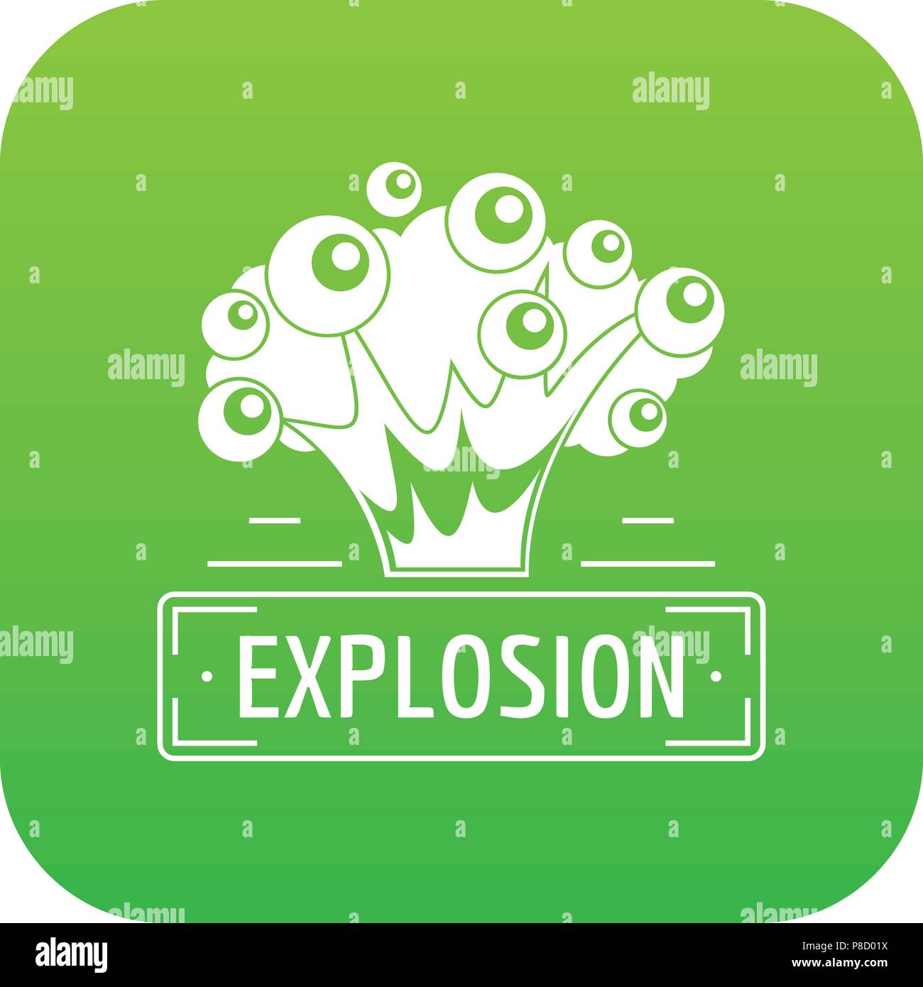 Art explosion icon green vector Stock Vector Image & Art - Alamy