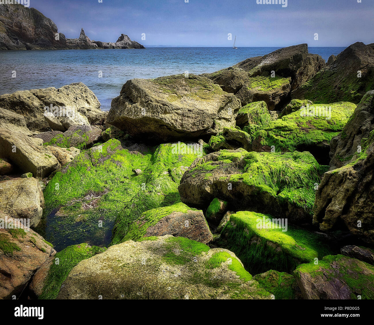 GB - DEVON: Ansteys Cove between Babbacombe and Torquay (HDR Image) Stock Photo
