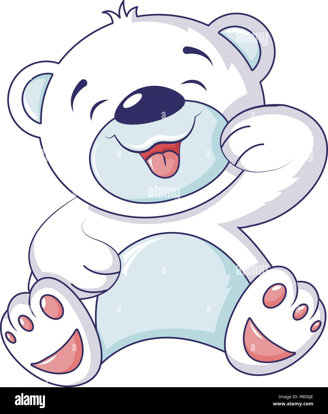 Cute white bear icon, cartoon style Stock Vector Image & Art - Alamy