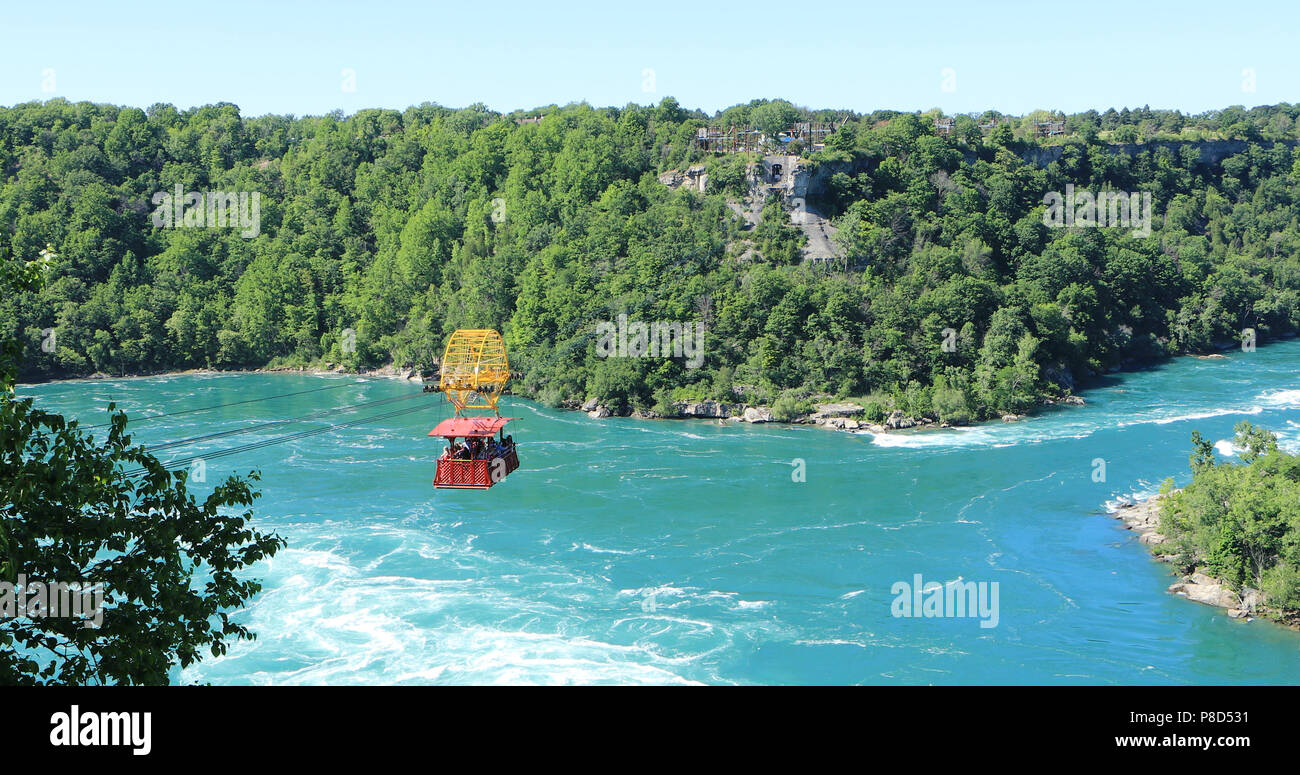 A View of Whirlpool Aero Car at Niagara Falls, Canada Stock Photo