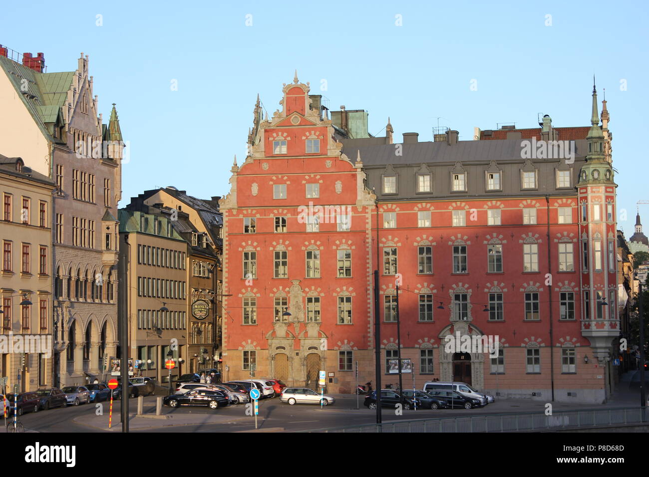 Cozy Aesthetic Summer Streets And Buildings In Gamla Stan The Old Town In Stockholm Sweden Stock Photo Alamy