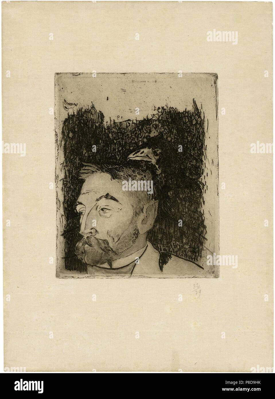 Portrait of the poet Stéphane Mallarmé (1842-1898). Museum: PRIVATE COLLECTION. Stock Photo