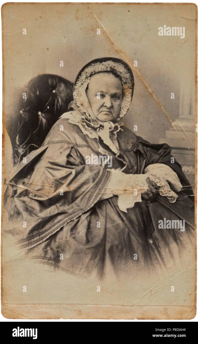 Portrait of Varvara Petrovna Turgeneva (1787-1850), née Lutovinova. Museum: State Open-air Museum Spasskoye-Lutovinovo. Stock Photo
