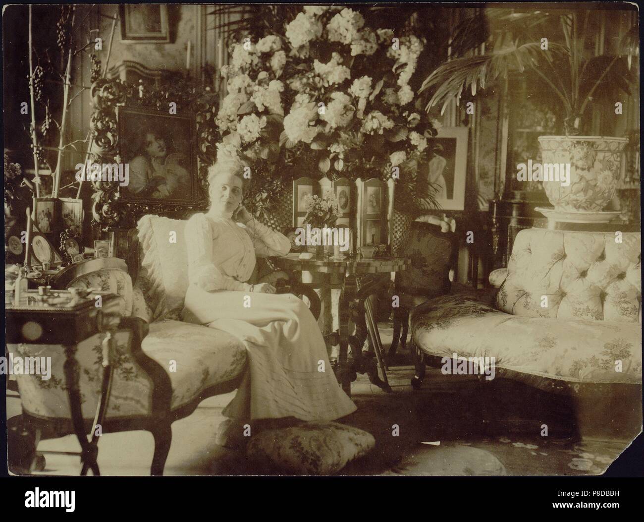 Princess Zinaida Yusupova in the Family Living Room of the Yusupov