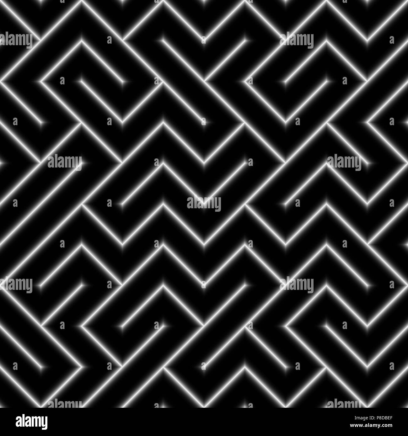 Vector illustration. Seamless pattern from lines. Black and white Stock ...