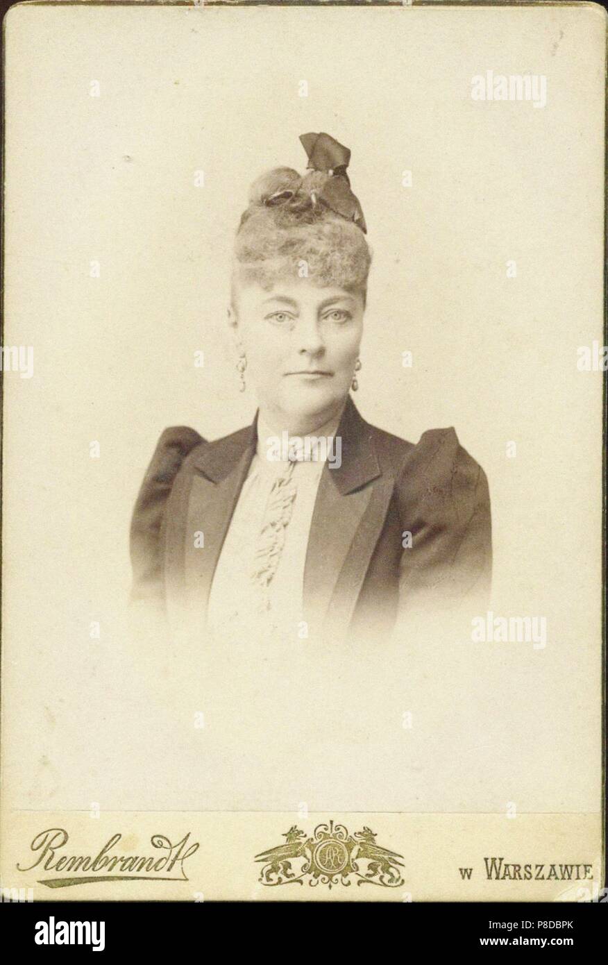 Portrait of Baroness Maria Ferdinandovna Korff (1842-1925), grandmother of the writer Nabokov. Museum: PRIVATE COLLECTION. Stock Photo