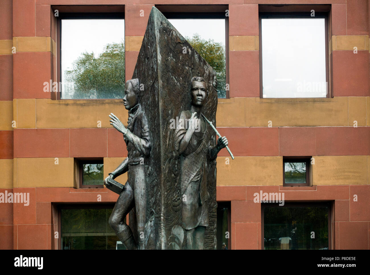 amistad sculpture in downtown New Haven CT Stock Photo