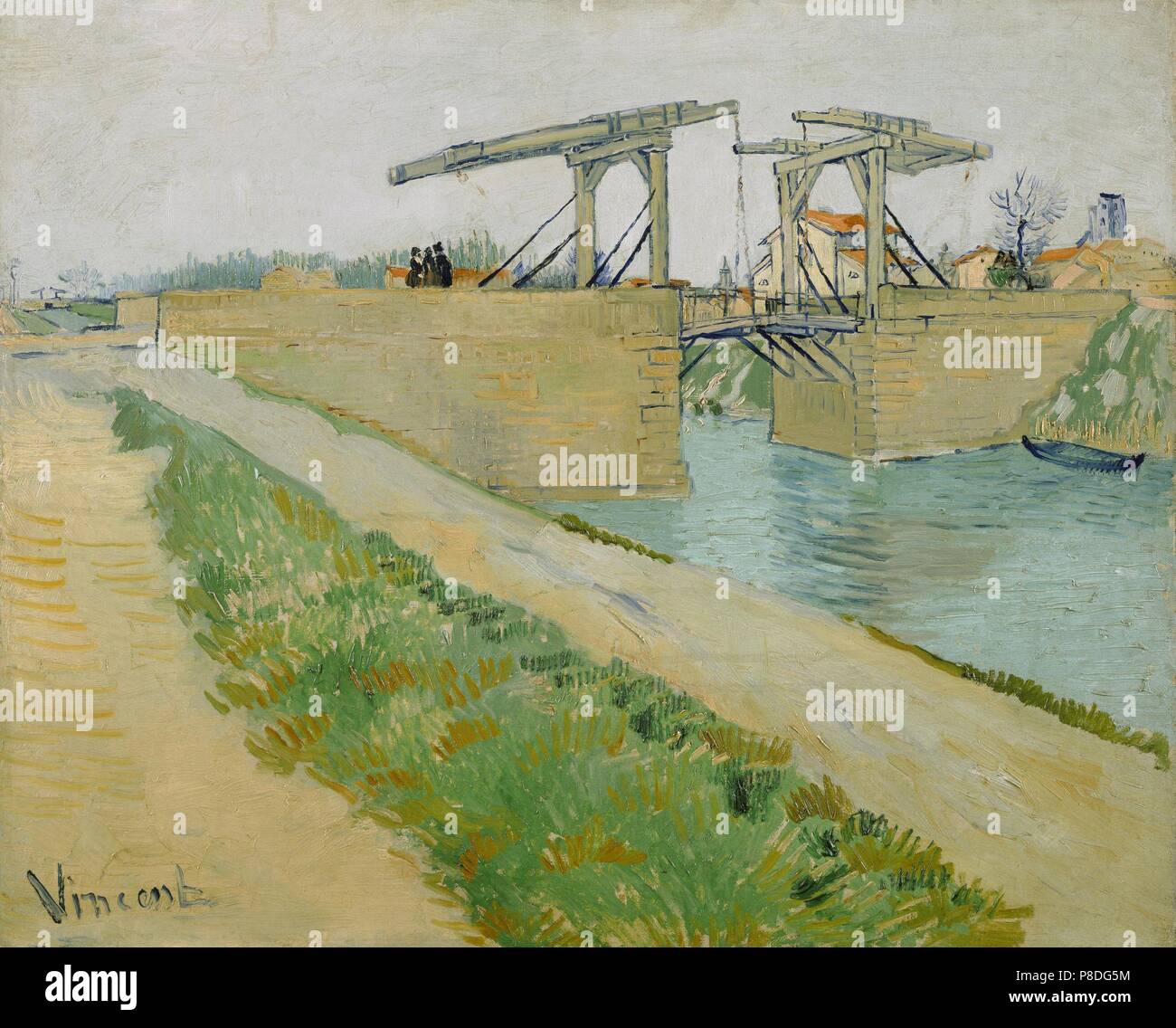 The Langlois bridge (Pont de Langlois). Museum: Van Gogh Museum, Amsterdam. Stock Photo