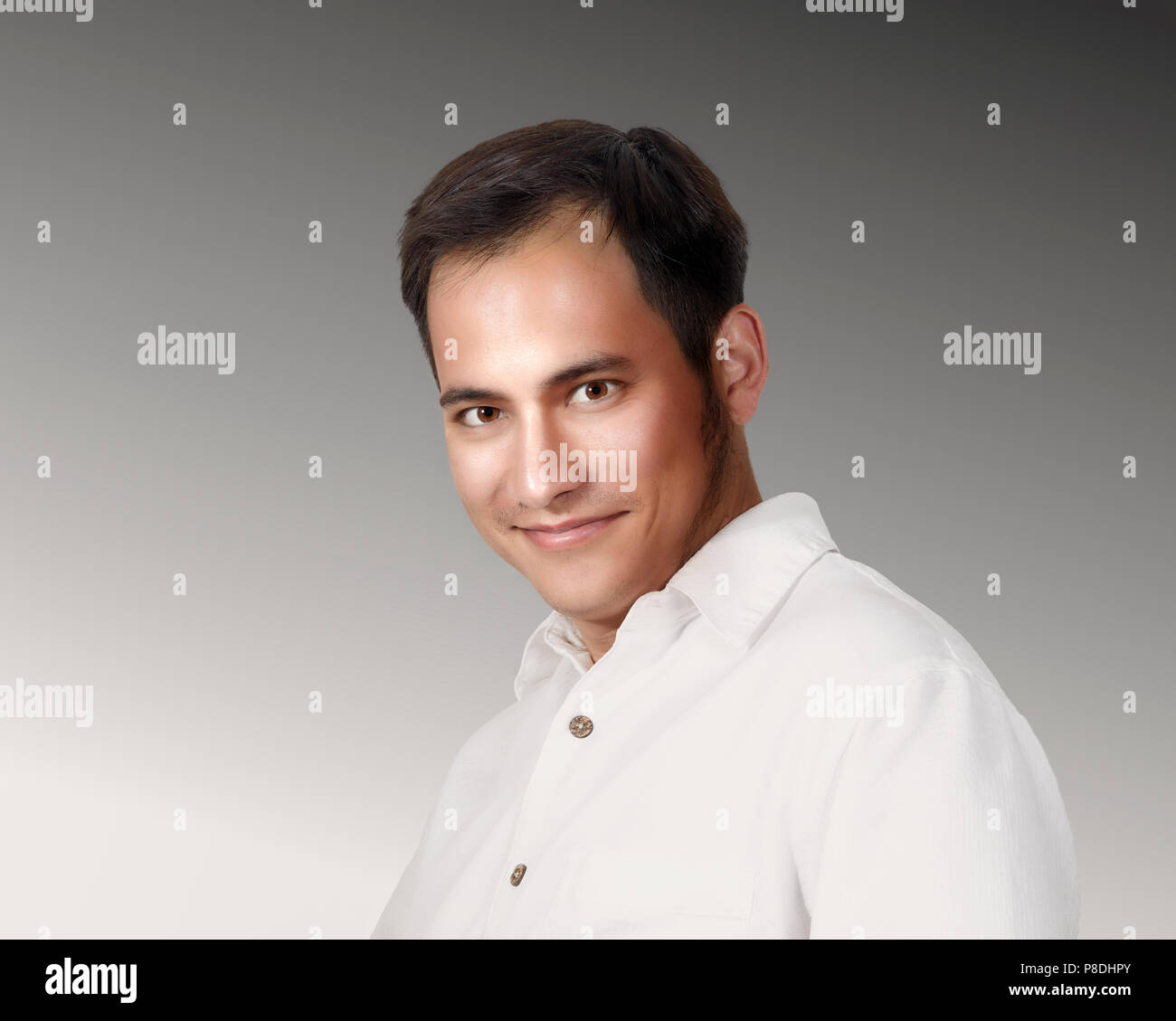 Man wearing brown shirt hi-res stock photography and images - Alamy