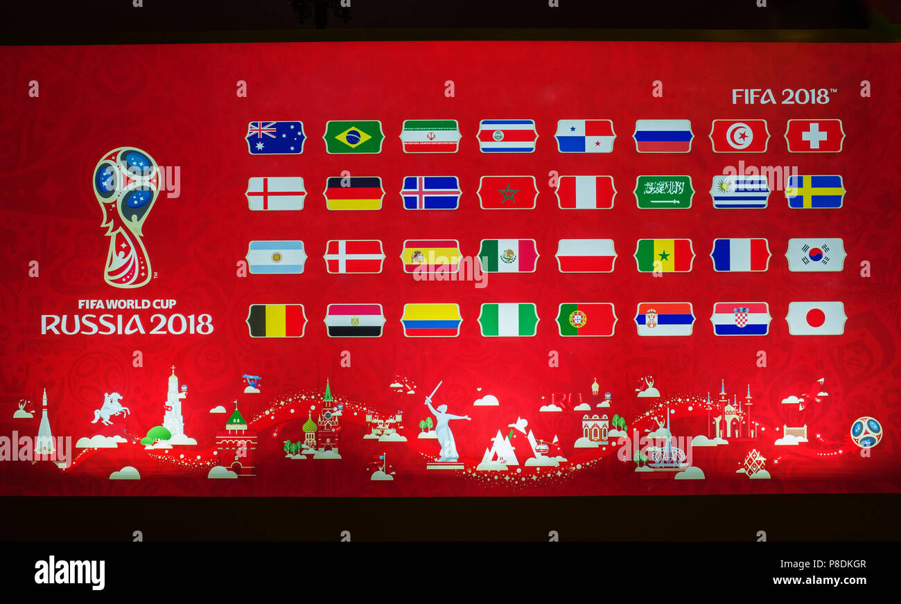 29 Nov 2017 Moscow, Russia. The flags of the countries participating in