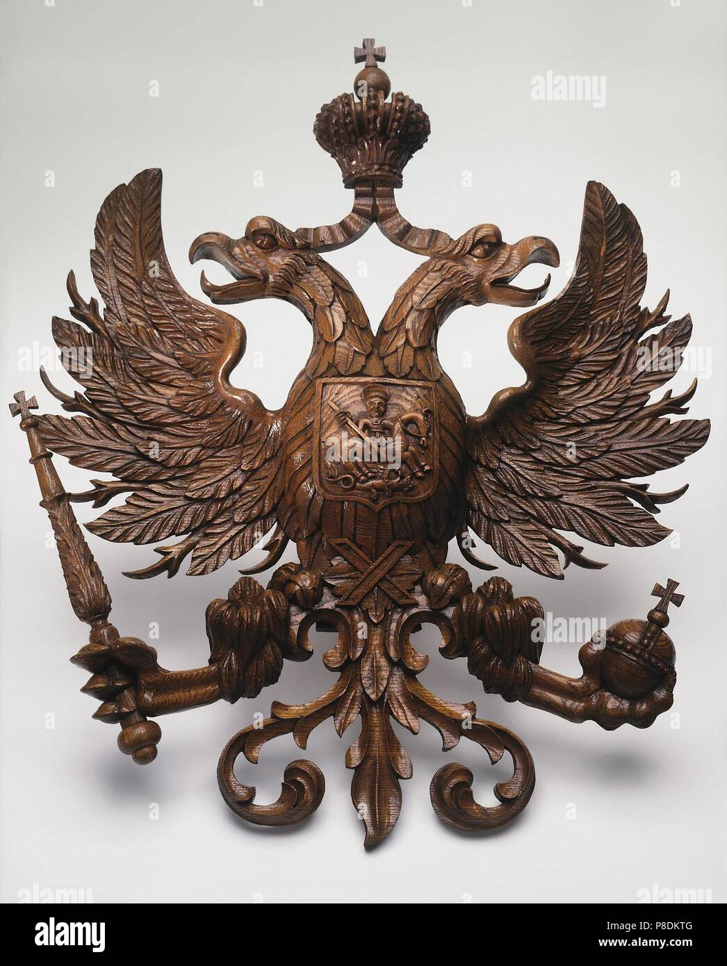 The Coat of Arms of Russian Empire. Museum: State Hermitage, St. Petersburg. Stock Photo