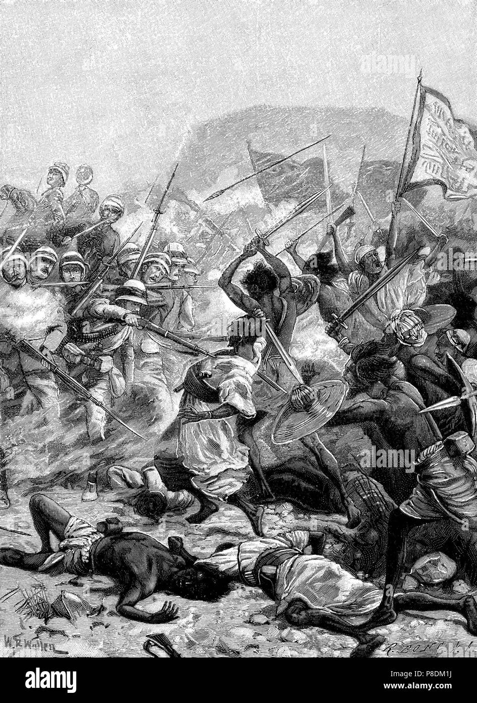 The Battle of Khartoum 1885. Museum: PRIVATE COLLECTION. Stock Photo
