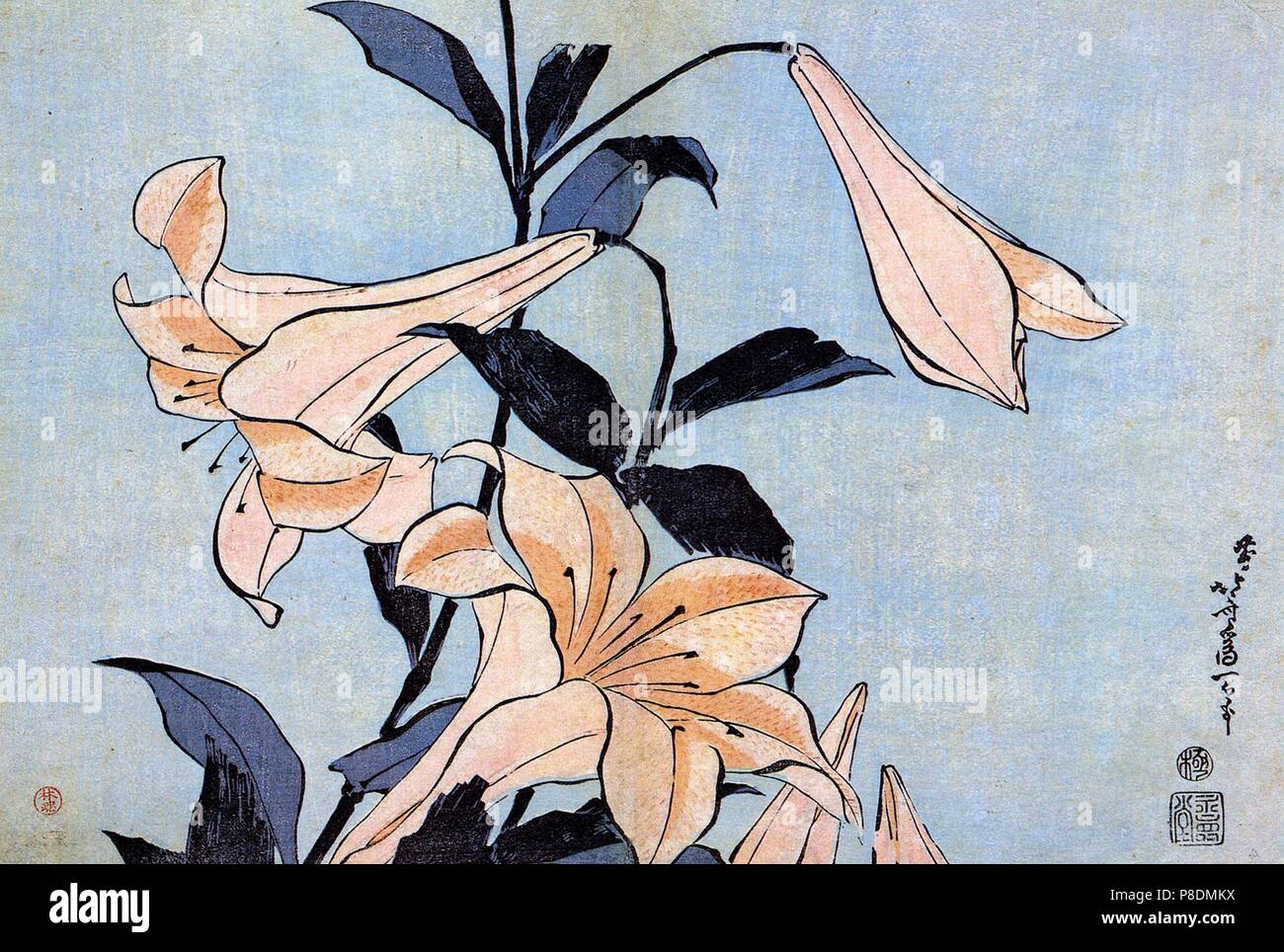 Lilies. Museum: State A. Pushkin Museum of Fine Arts, Moscow. Stock Photo