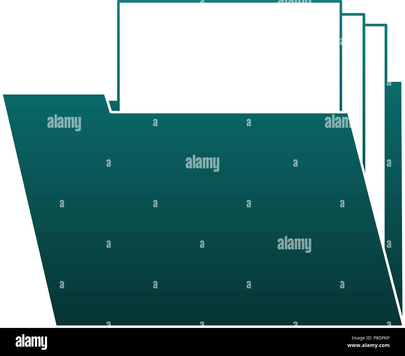 Folder with documents blue lines Stock Vector Image & Art - Alamy
