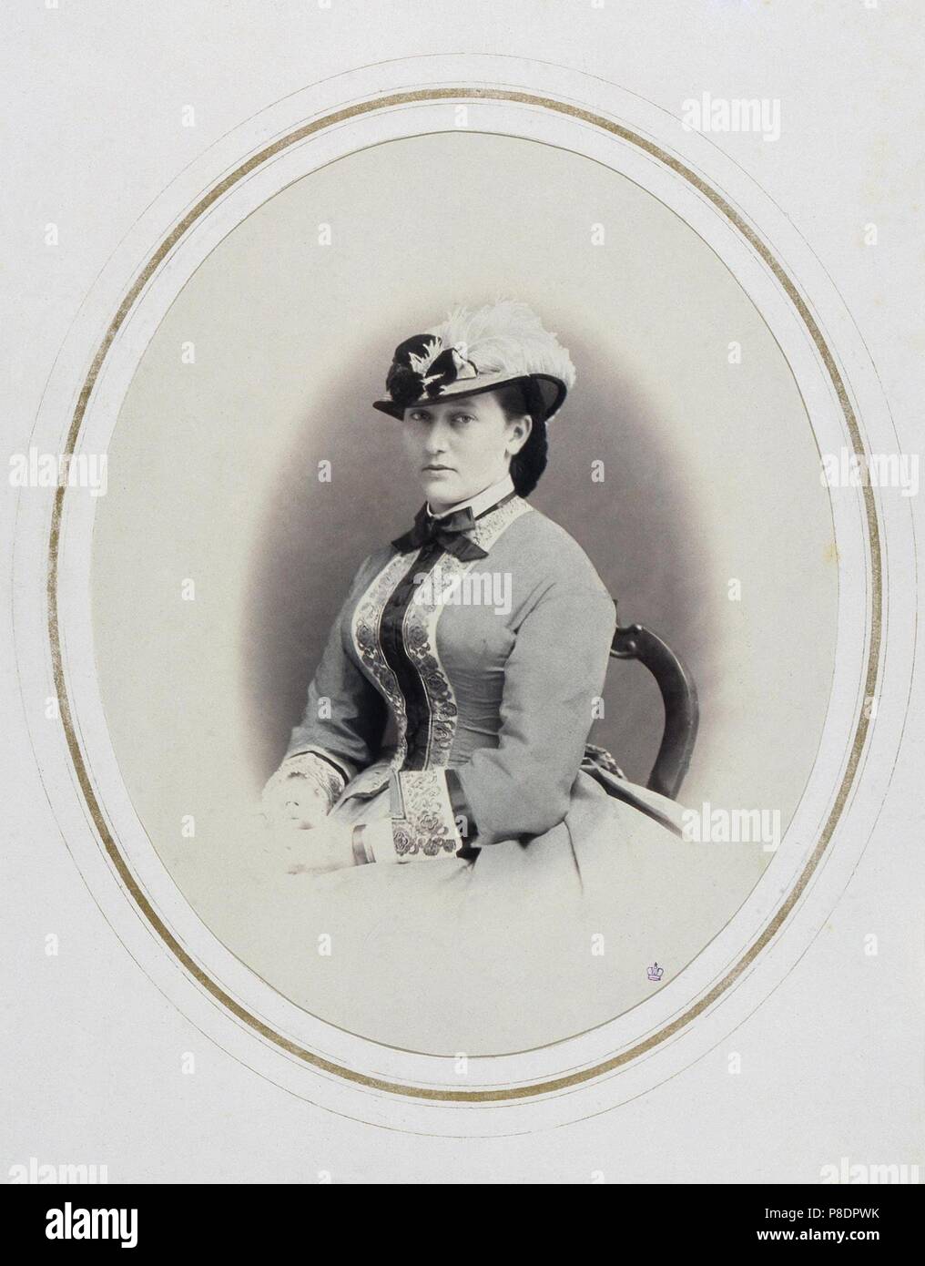 Princess Maria Maximilianovna of Leuchtenberg (1841-1914). Museum: State Hermitage, St. Petersburg. Stock Photo