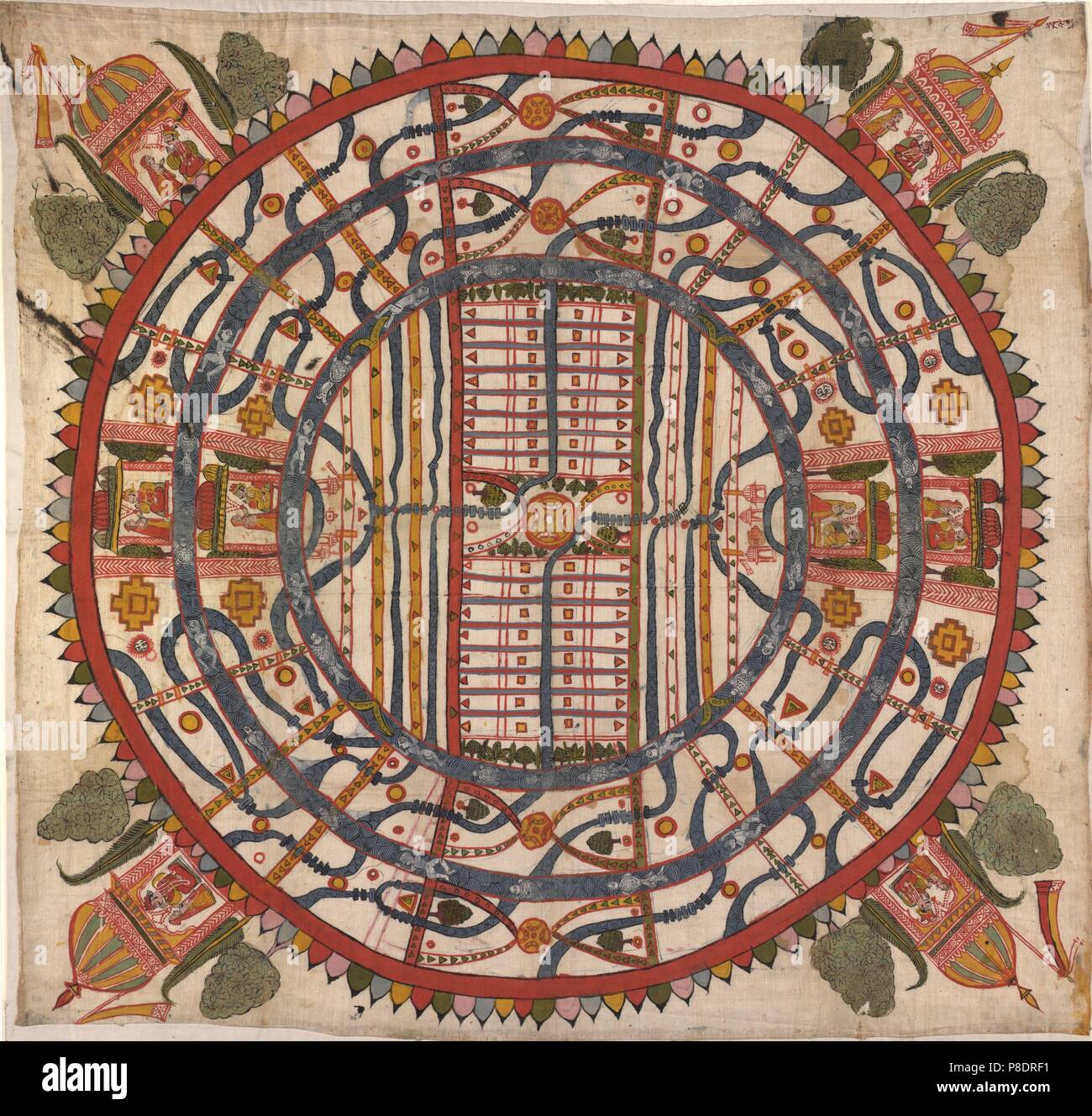 Manusyaloka. Map of the Human World. Museum: Library of Congress, Washington D. C. Stock Photo