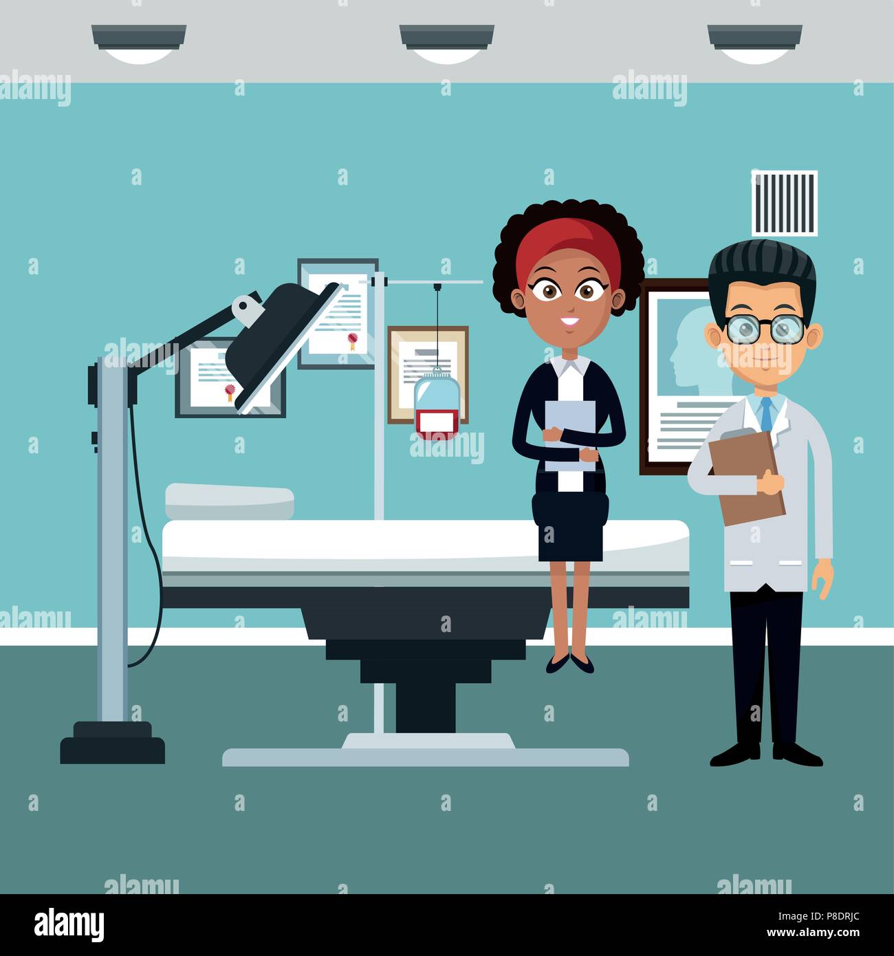 Doctors office cartoon Stock Vector Image & Art - Alamy